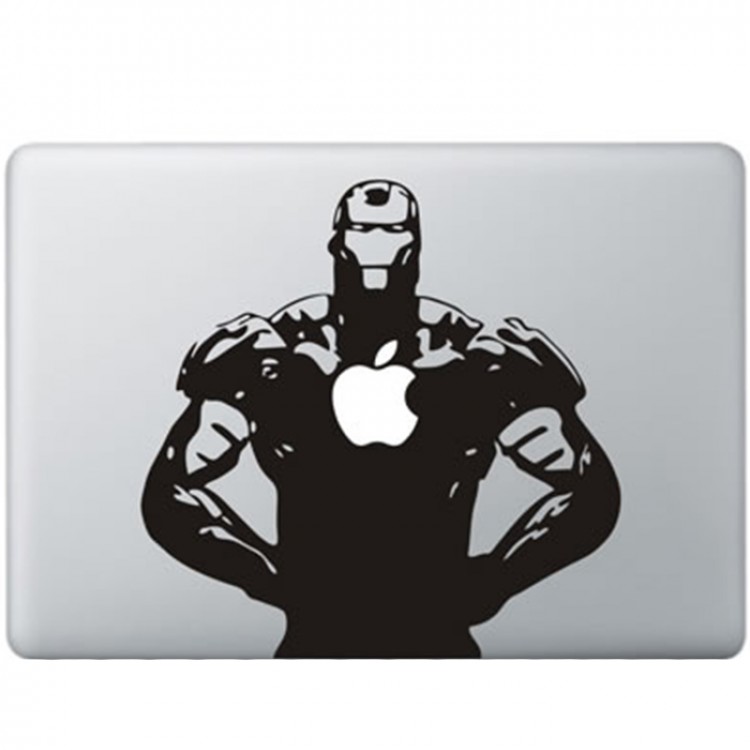 Iron Man MacBook Sticker Zwarte Stickers